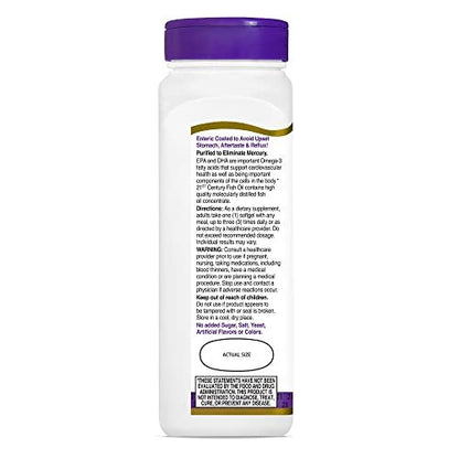 21st Century Fish Oil 1200 mg Enteric Coated Softgels, 90 Count