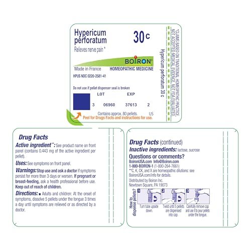 Boiron Hypericum Perforatum 200Ck Homeopathic Medicine for Nerve Pain - Pack of 3 (240 Pellets) - görsel 4