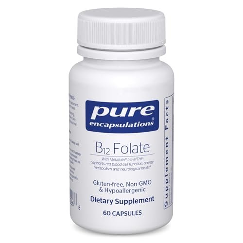 Pure Encapsulations B12 Folate - Energy Supplement to Support Nerves, Energy Metabolism & Cognitive Support* - with Vitamin B Folate as Metafolin - 60 Capsules - görsel 14