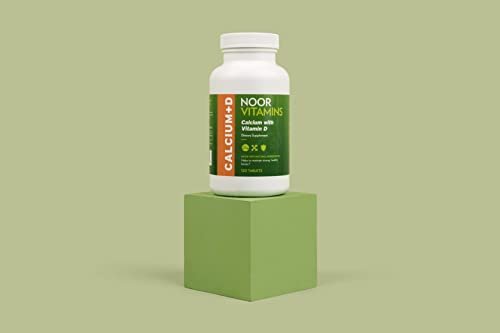 Noor Vitamins Halal Calcium Plus Vitamin D Bone & Immune Support | 600 mg Calcium & 800 IU (20 mcg) D2 per Tablet | aids in Absorption of Calcium into Bones, Non-GMO, Vegetarian & Halal (120 Tablets) - görsel 9