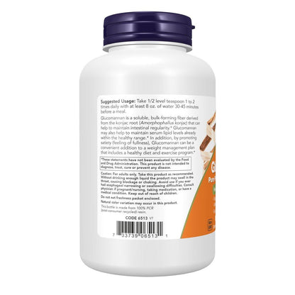 NOW Foods Supplements, Glucomannan (Amorphophallus konjac) Pure Powder, Supports Regularity*, Healthy Weight Management*, 8 Ounce (Pack of 1)
