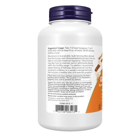 NOW Foods Supplements, Glucomannan (Amorphophallus konjac) Pure Powder, Supports Regularity*, Healthy Weight Management*, 8 Ounce (Pack of 1)