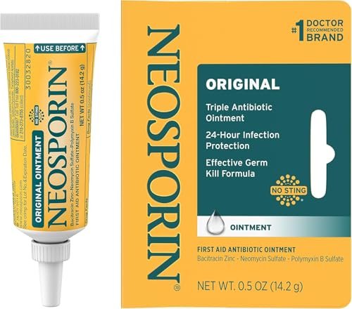Neosporin Original First Aid Antibiotic Ointment with Bacitracin Zinc for Infection Protection, Wound Care Treatment & Scar Appearance Minimizer for Minor Cuts, Scrapes and Burns,.5 oz - görsel 1