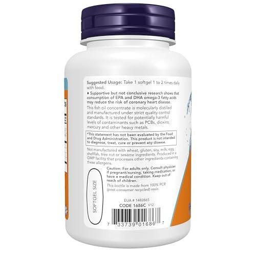 NOW Foods Tri-3D Omega™, Triglyceride Form Omega-3 Fish Oil + Vitamin D-3, Molecularly Distilled, 90 Softgels - görsel 6