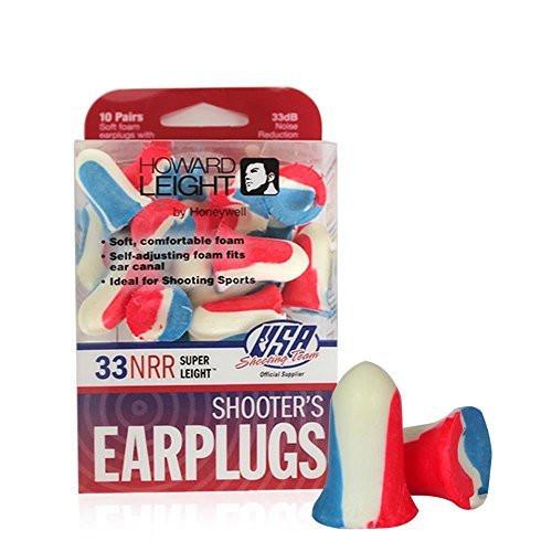 Howard Leight by Honeywell Super Leight USA Disposable Foam Shooting Earplugs, 10-Pairs (R-01891), Red/White/Blue - görsel 4