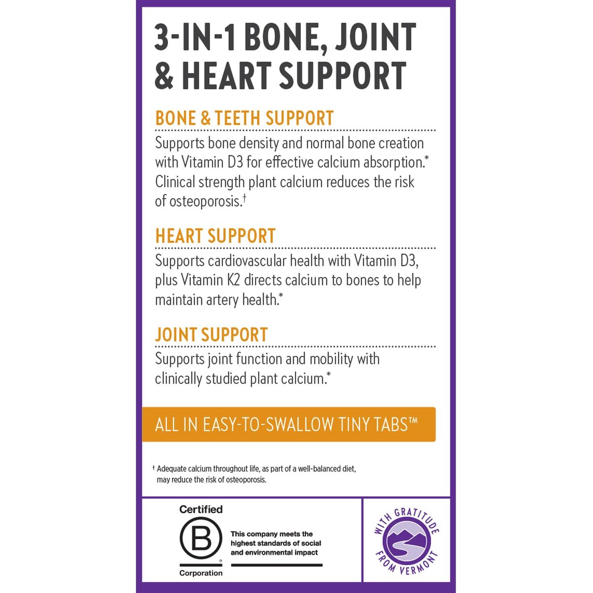 New Chapter Calcium Supplement - Bone – Complete Bone Support: Combines calcium, magnesium, vitamin D3, and – Image 2