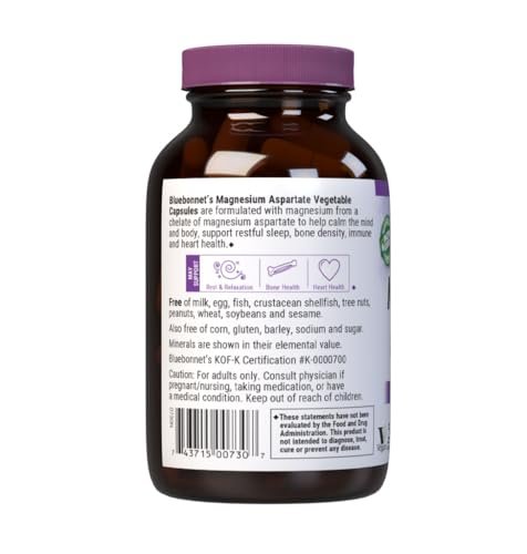 Bluebonnet Nutrition Magnesium 400 mg – Vegan & Non-GMO: Made with plant-based ingredients and free from – Image 4
