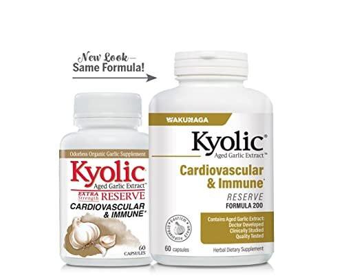 Kyolic Aged Garlic Extract Formula 200, Cardiovascular & Immune*, Reserve, 60 Capsules - görsel 11