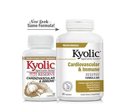 Kyolic Aged Garlic Extract Formula 200, Cardiovascular & Immune*, Reserve, 60 Capsules
