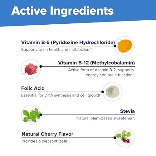 Superior Source No Shot Vitamin B-12 Methylcobalamin 1000 mcg, B-6 & Folic Acid 400 mcg - Supports Brain & Heart Health - Aids Natural Energy Levels - 60 Sublingual Dissolving Tablets - görsel 15