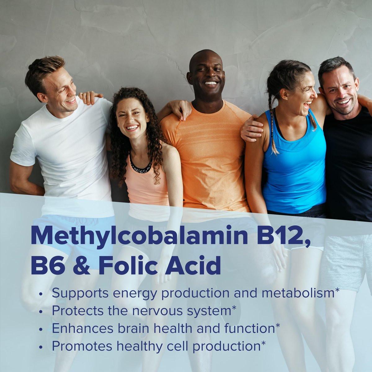 Superior Source No Shot Vitamin B-12 Methylcobalamin 1000 mcg, B-6 & Folic Acid 400 mcg - Supports Brain & Heart Health - Aids Natural Energy Levels - 60 Sublingual Dissolving Tablets - görsel 12