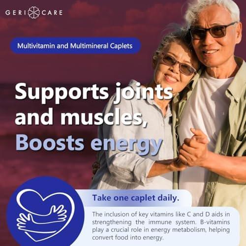GeriCare Thera M Multivitamin Caplets, Blend of Vitamins and Minerals to Ensure Maximum Nutritional Support Antioxidant Protection Supplement, 100 Count (Pack of 2) - görsel 6