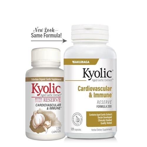 Kyolic Aged Garlic Extract Formula 200, Cardiovascular & Immune*, Reserve, 120 Capsules - görsel 1