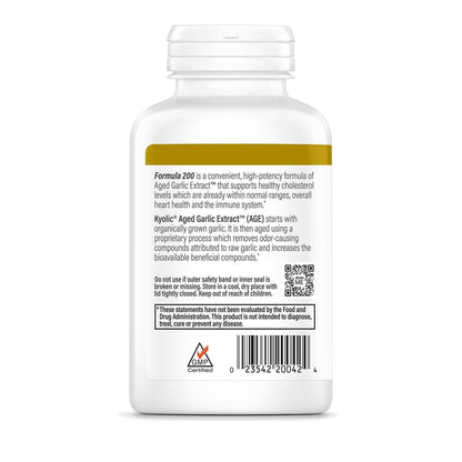 Kyolic Aged Garlic Extract Formula 200, Cardiovascular & Immune*, Reserve, 120 Capsules