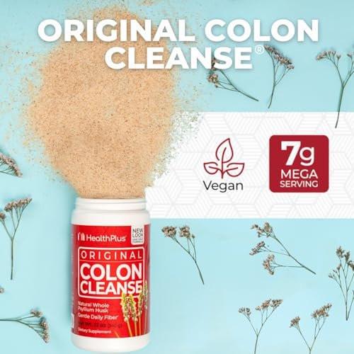 Health Plus Colon Cleanse - Natural Daily Fiber Powder- Gluten Free, Detox, Heart Healthy (12 Ounces, 48 Servings) - görsel 12