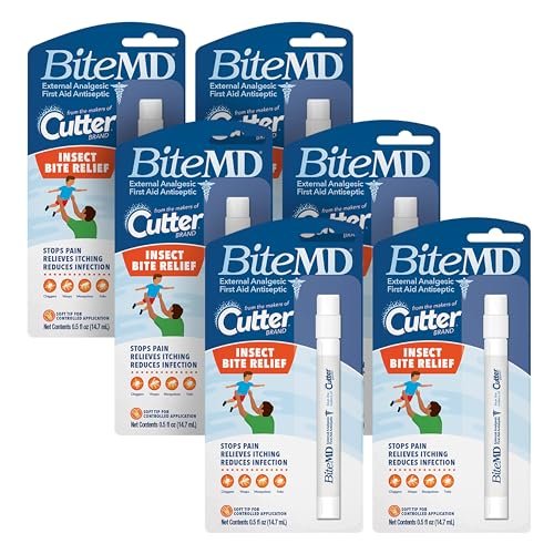 Cutter BiteMD Insect Bite Relief Stick, Analgesic And Antiseptic, 0.5 Fl Oz, 6 Pack - görsel 1