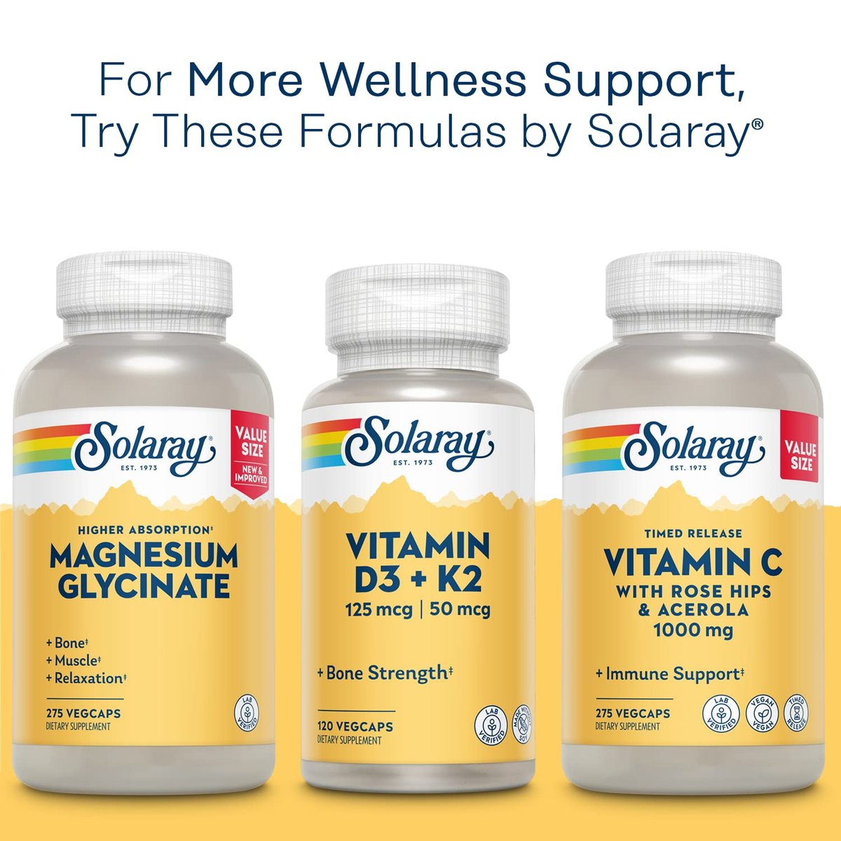SOLARAY Mega Vitamin B-Stress, Timed-Release Vitamin B Complex with 1000 mg of Vitamin C for Stress, Energy, Red Blood Cell & Immune Support, 60 Day Guarantee, Vegan, 40 Servings, 120 VegCaps - görsel 14