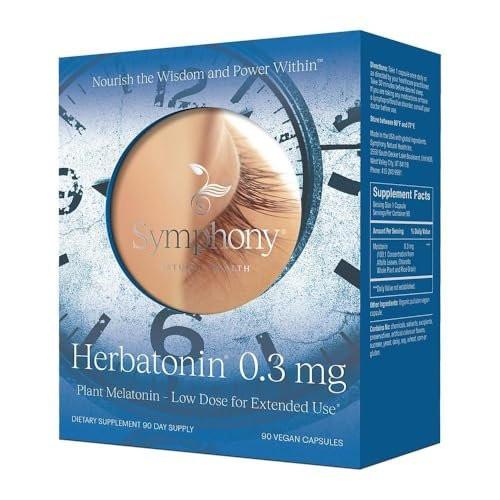 Herbatonin® 0.3 mg – The First Plant-Based, Natural Vegan Melatonin Supplement (Phyto-Melatonin) - Low Dose Sleep Aid, Supports Circadian Rhythm & Cellular Health – 90 Capsules (90 Day Supply) - görsel 5
