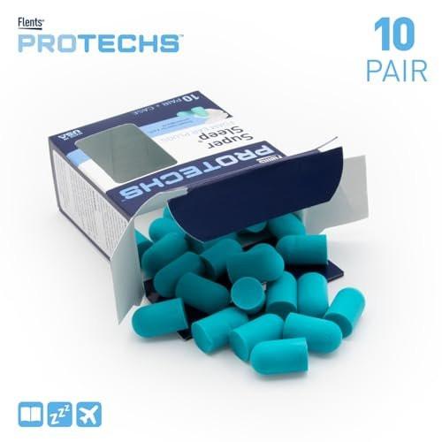 Flents Protechs Foam Ear Plugs, 70 Pair for Sleeping, Snoring, Loud Noise, Traveling, Concerts, Construction, Studying, Work, Shooting, NRR 33, Noise Cancelling, Disposable Purple, Made in the USA - görsel 8