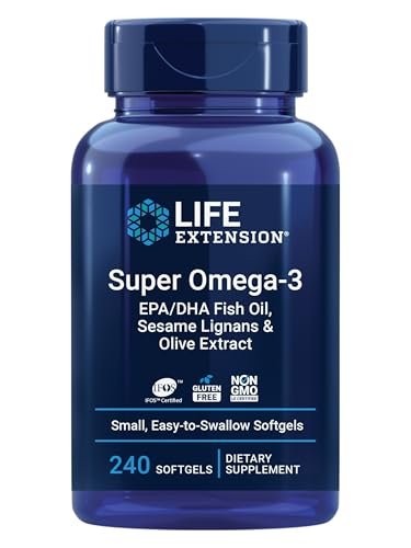 Life Extension Super Omega-3 EPA/DHA Fish Oil, Sesame Lignans & Olive Extract – Heart Health, Brain Health, Inflammation Health Support, Gluten-Free, Easy to Swallow, Non-GMO, 240 Softgels - görsel 11