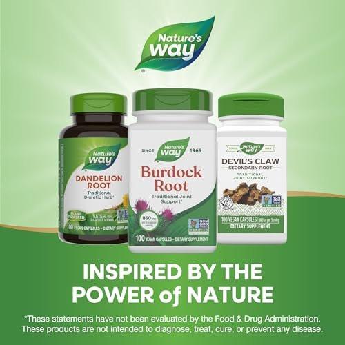 Nature's Way Burdock Root, Traditional Joint Support*, 100 Vegan Capsules (Packaging May Vary) - görsel 12