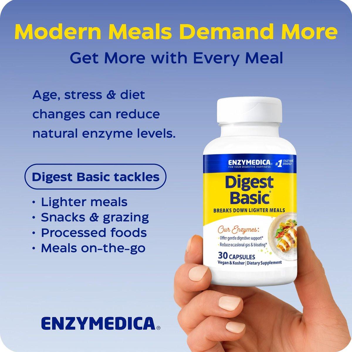 Enzymedica Digest Basic Essential Full Spectrum Digestive Enzymes, 90 Capsules - görsel 15