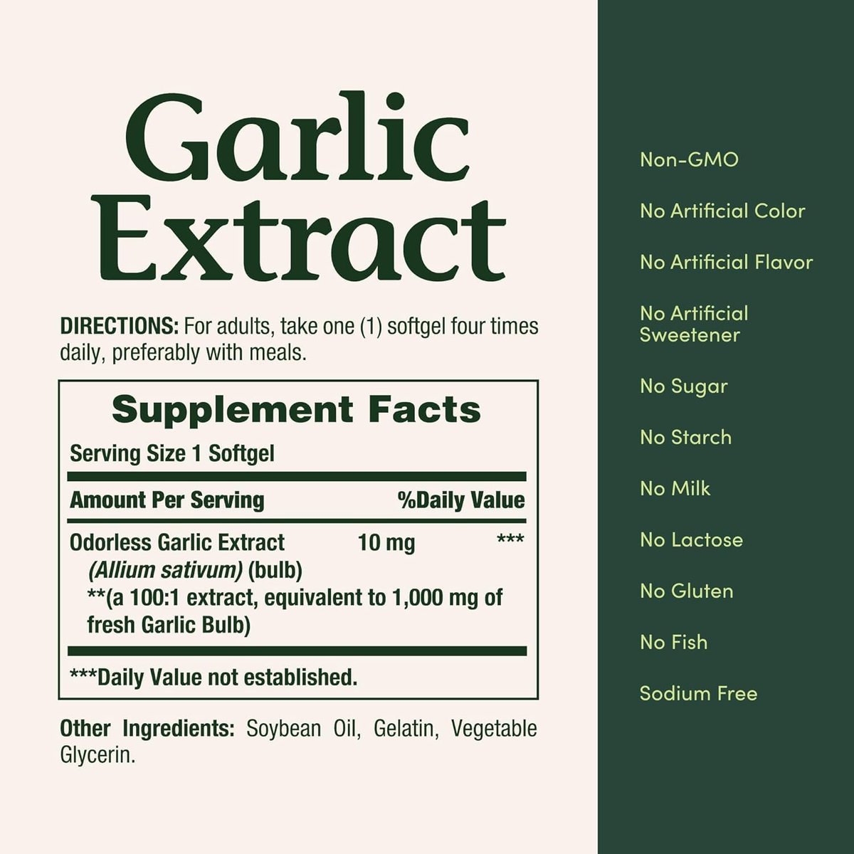 Nature's Bounty Garlic Extract 1000 mg Softgels, 100 Count (Pack of 2) - görsel 5