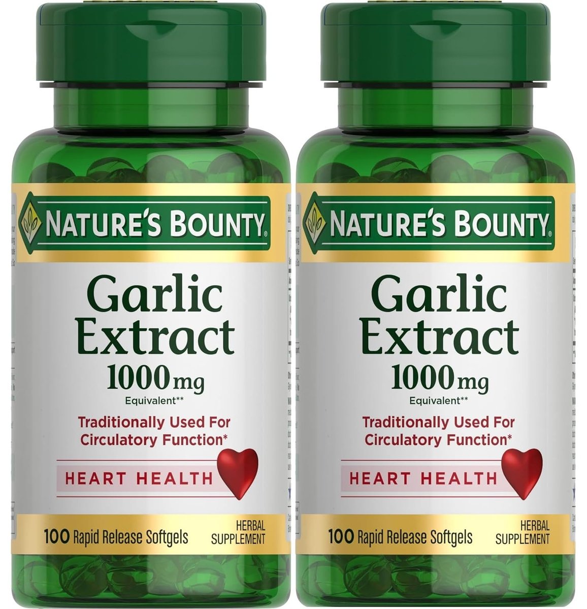 Nature's Bounty Garlic Extract 1000 mg Softgels, 100 Count (Pack of 2) - görsel 2