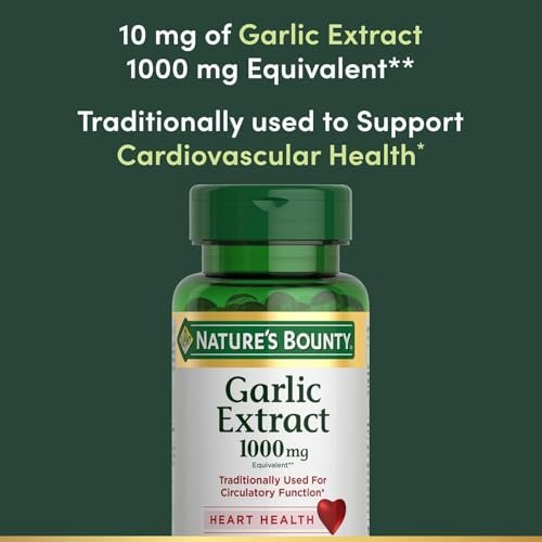 Nature's Bounty Garlic Extract 1000 mg Softgels, 100 Count (Pack of 2) - görsel 8
