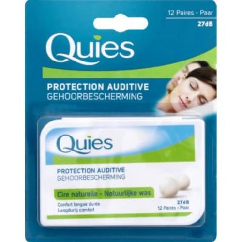 Quies Wax Ear Plugs - 12 Pairs (24 Count) – Moldable Wax-Cotton Construction: The unique blend of cotton and wax – Image 1