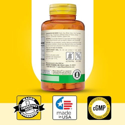 MASON NATURAL Vitamin K2 + D3, 100-Day Supply, with Calcium for Normal Bone and Muscle Support, Tablets