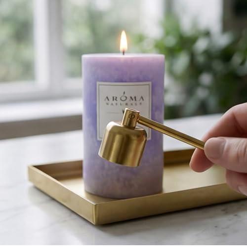 Aroma Naturals Essential Oil Tranquility Pillar Candle, 2.5" x 4", Lavender, 11 Ounce - görsel 6