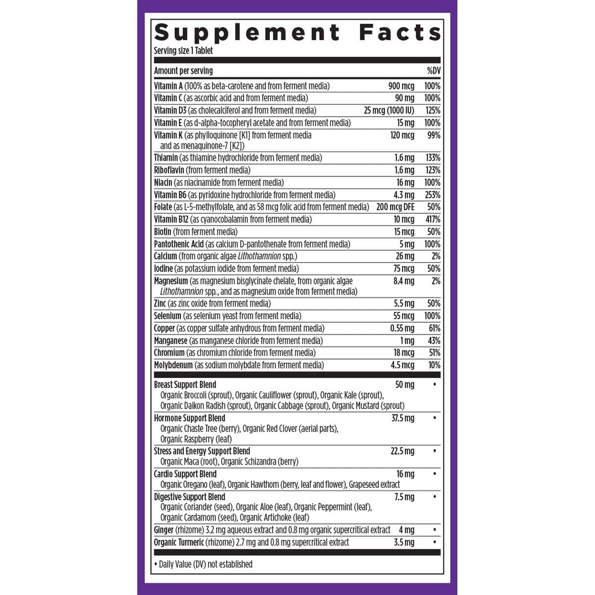 New Chapter Women’s Multivitamin 40+, extra B6 & B12, Biotin for Hair Growth, D3, Vit C, Zinc for Immune & Stress Support, Gentle on an Empty Stomach, One Daily, Non-GMO, Gluten-Free, 48 Tablets - görsel 14