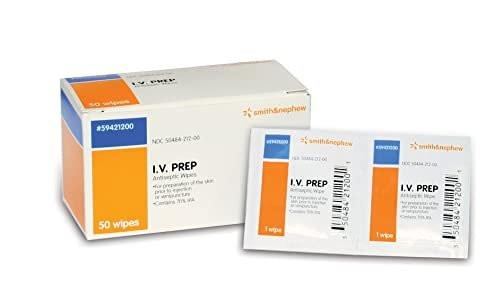 Smith+Nephew I.V. PREP Antiseptic Wipes 50 Count - görsel 1