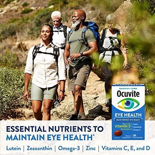 Ocuvite Eye Performance Vitamin & Mineral Supplement, Lutein and Zeaxanthin Supplements, Vitamins C, D, E, Zinc, and Omega-3, Helps Protect Eyes from Sun and Blue Light, 30 Softgels - görsel 9
