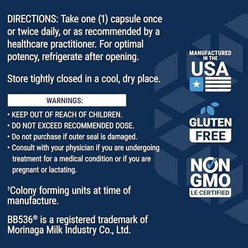 Life Extension Bifido GI Balance, probiotics, Bifidobacterium longum BB536® (2 Billion CFU), Support Healthy Gut & Digestive Health, Gluten-Free, Non-GMO, Vegetarian, 60 Capsules - görsel 7