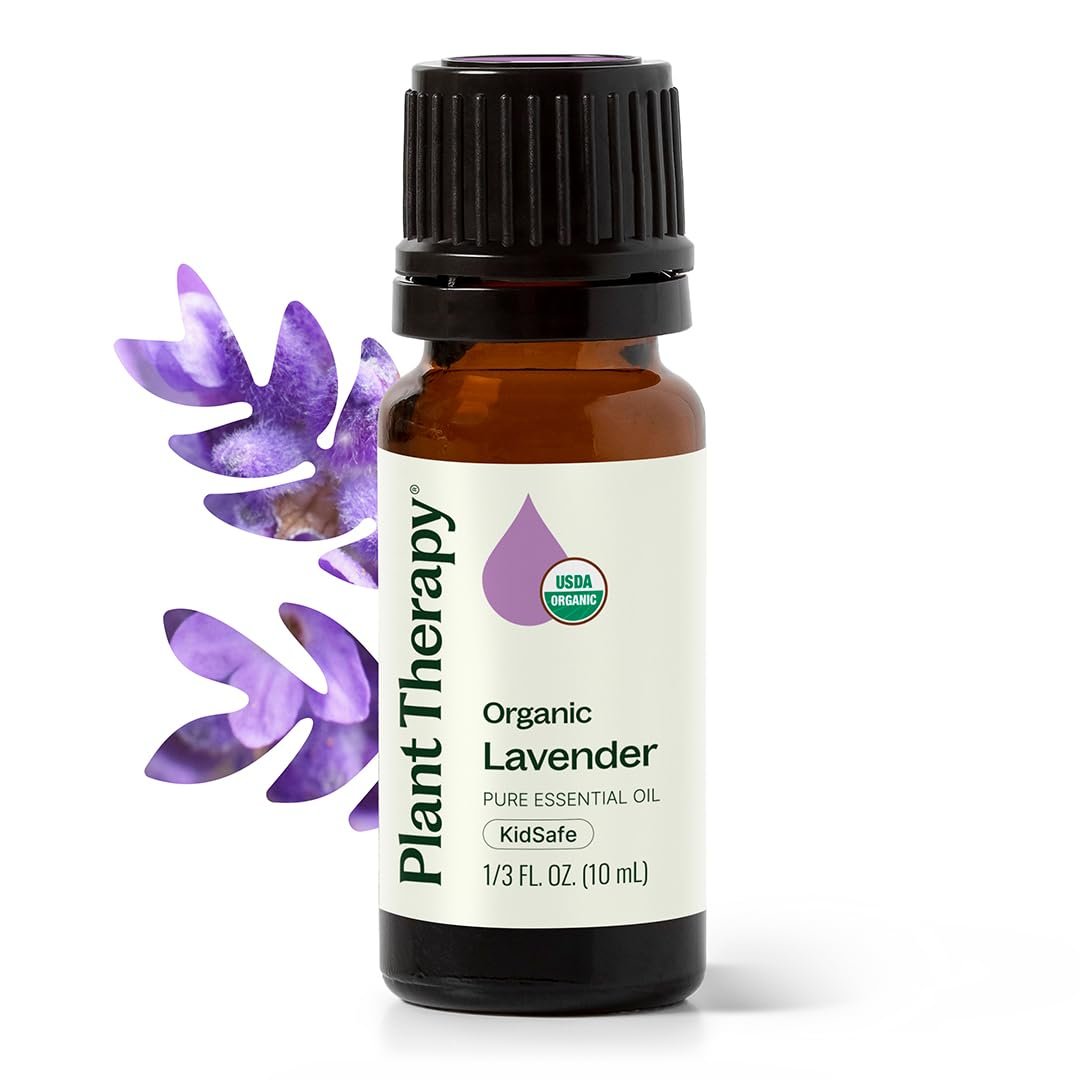 Plant Therapy Organic Lavender Essential Oil 100% Pure, USDA Certified Organic, Undiluted, Natural Aromatherapy, Therapeutic Grade 10 mL (1/3 oz) - görsel 1