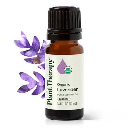 Plant Therapy Organic Lavender Essential Oil 100% Pure, USDA Certified Organic, Undiluted, Natural Aromatherapy, Therapeutic Grade 10 mL (1/3 oz)