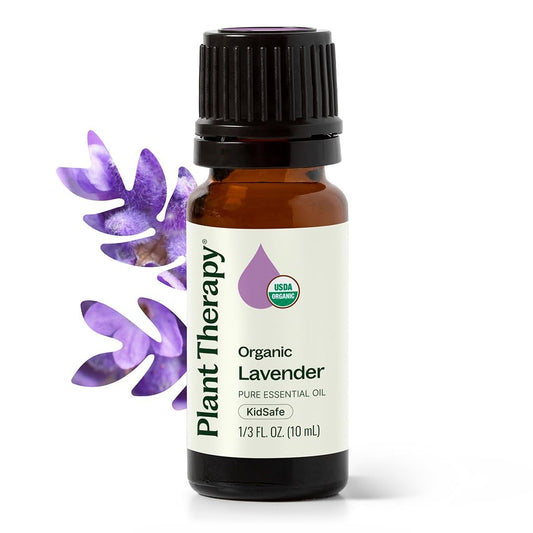 Plant Therapy Organic Lavender Essential Oil 100% Pure, USDA Certified Organic, Undiluted, Natural Aromatherapy, Therapeutic Grade 10 mL (1/3 oz)
