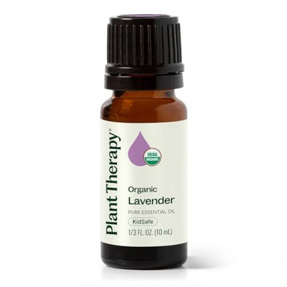 Plant Therapy Organic Lavender Essential Oil 100% Pure, USDA Certified Organic, Undiluted, Natural Aromatherapy, Therapeutic Grade 10 mL (1/3 oz)