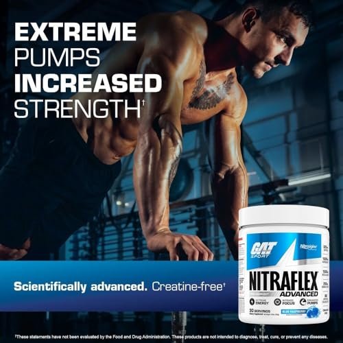 GAT SPORT Nitraflex Advanced Pre-Workout Powder, Increases Blood Flow, Boosts Strength and Energy, Improves Exercise Performance, Men & Women (Fruit Punch, 30 Servings) - görsel 12