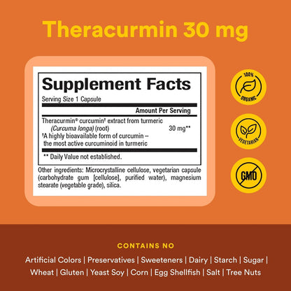 Natural Factors CurcuminRich Theracurmin - Antioxidant Support Supplement with Curcumin - Dietary Supplement Aids Muscle & - 60 Vegetarian Capsules (60 Servings)