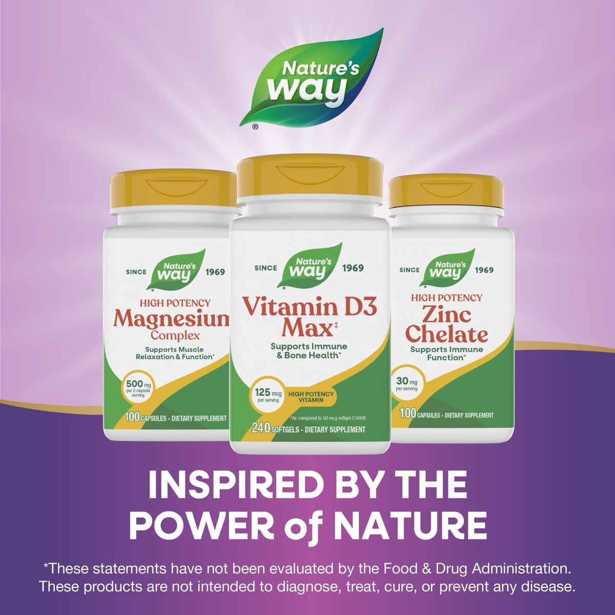 Nature's Way Vitamin D3 Max, Supports Healthy Bones and Teeth*, Supports Immune Health*, 125mcg per Serving, 240 Softgels - görsel 2