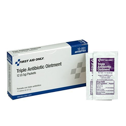 First Aid Only 12-001 Triple Antibiotic Ointment Packet (Box of 12)