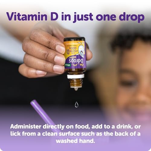 Ddrops Kids Booster 600IU 100 Drops - Daily Liquid Vitamin D for Kids. Support Strong Bones & Immune System in Children. No Preservatives, No Sugar, Non-GMO, Allergy-Friendly - görsel 10