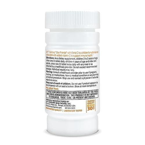21st Century Zoo Friends with Extra C Chewable Tablets, 60 Count - görsel 11