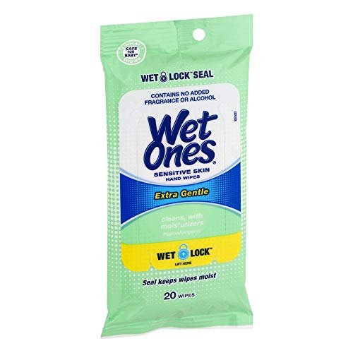 Wet Ones Sensitive Skin 20ct - Gentle Hand Sanitizing Wipes - görsel 1