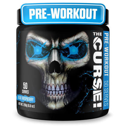 JNX SPORTS The Curse! Blue Raspberry Pre Workout Powder with Creatine – Extreme Energy Preworkout for Men & Women – 50 Servings – L Citrulline, Beta Alanine & Caffeine for Pump, Strength & Focus
