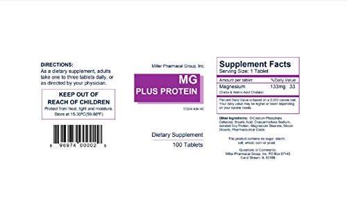 Mg Plus Protein Miller, 100 tabs 133Mg - görsel 1