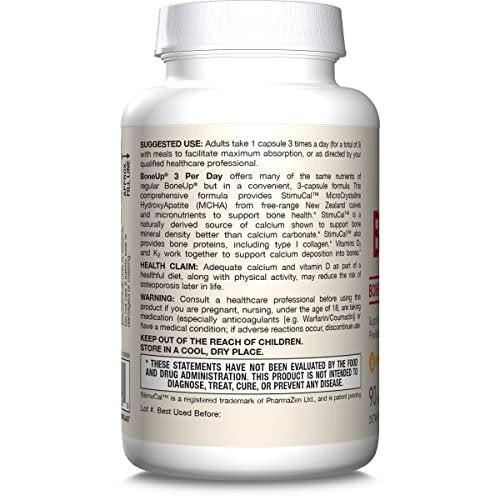 Jarrow Formulas BoneUp Three Per Day for Bone Density and Skeletal Nutrition, Includes Vitamin D3, K2 (as MK-7) and Calcium, 90 Capsules, 30 Day Supply - görsel 6